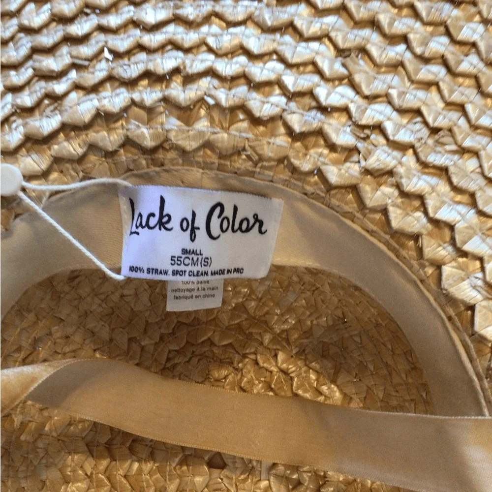 NEW! Lack of Color straw scallop upcycled boater